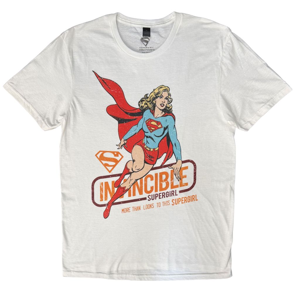 DC Comics Supergirl - Invincible Heren Tshirt - Wit